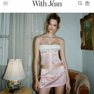 WITH JEAN - Sylvie Corset / Serena Mini Skirt (Baby Pink Set XXS)